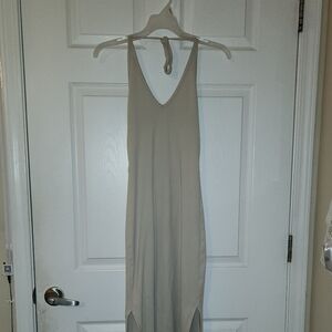 Elegant Cream Halter Dress